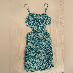 Floral Blue Mini Dress